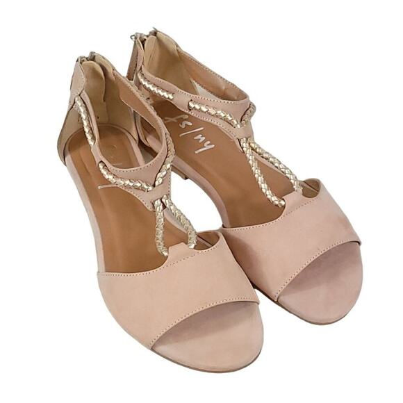 French Sole fs/ny Quotable Sandals in Nude Nubuck - Picture 1 of 12